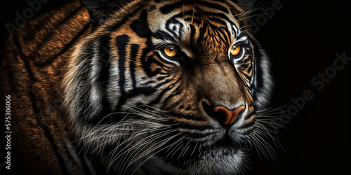 Animal Tiger Background, Cute Tiger, Cute Animal Gernerative AI © Nils