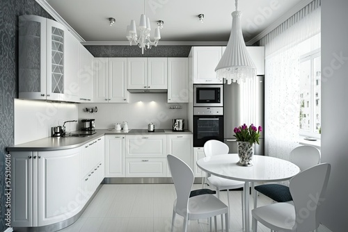 Beautifully Remodeled and Updated Modern Kitchen. Generative AI © 2rogan