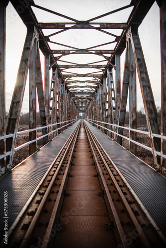 Old metal railway bridge