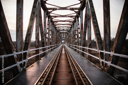 Old metal railway bridge