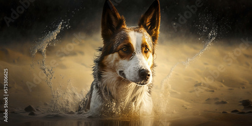 Cute Dog, Cute Puppy, Background, Gernative AI