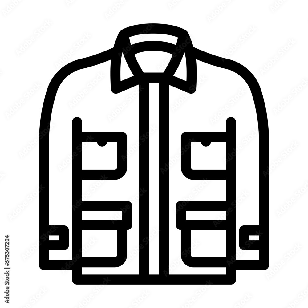 chore outerwear male line icon vector illustration chore outerwear male line icon vector illustration