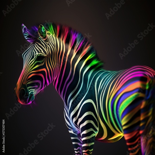Colorful shades of zebras 