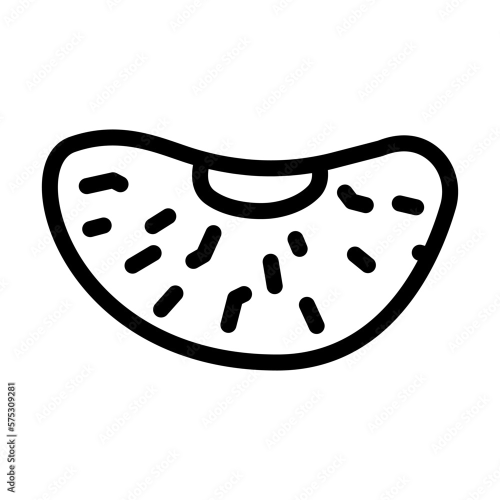 wedge mandarin clementine line icon vector illustration wedge mandarin clementine line icon vector illustration