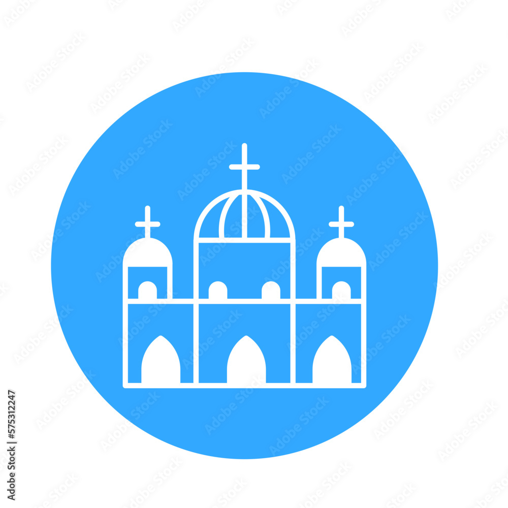 Basilica church Vector Icon which can easily modify

