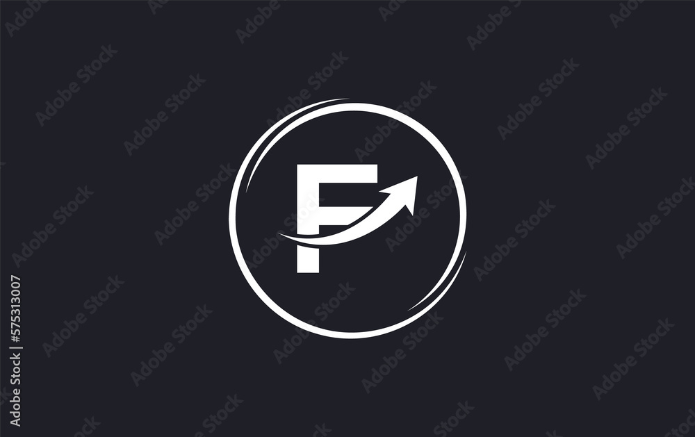 Financial logo symbol and Growth arrow icon monogram for business Financial logo symbol and Growth arrow icon monogram for business