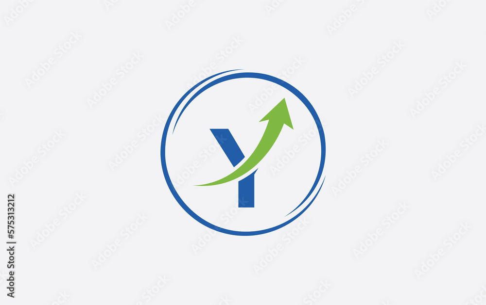 Financial logo symbol and Growth arrow icon monogram for business Financial logo symbol and Growth arrow icon monogram for business