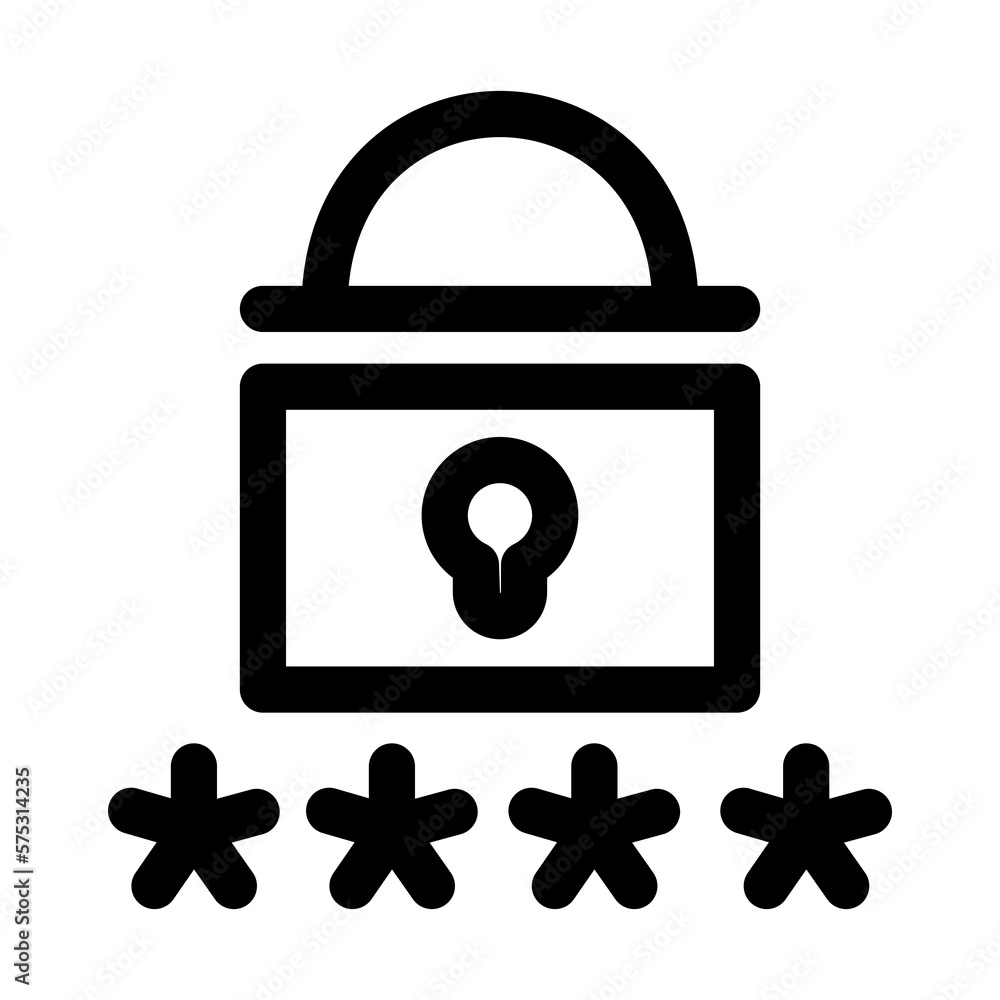 Login icon in flat style. Password access vector illustration.Padlock,Password,Security System Login icon in flat style. Password access vector illustration.Padlock,Password,Security System