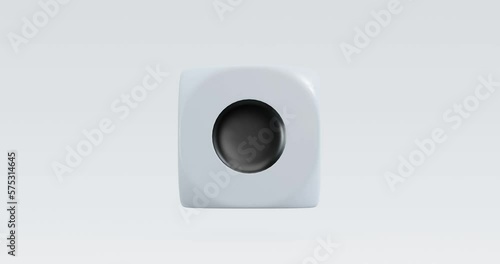 3d render of isolated spinning or rotating dice for casino or gambling concept.