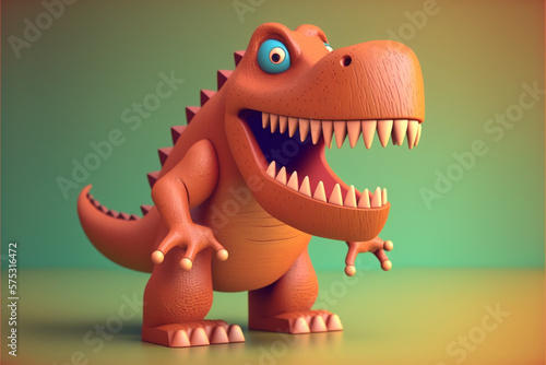 Zabawkowy 3d tyranozaur, dinozaur, Toy 3d tyrannosaurus, dinosaur - AI Generated