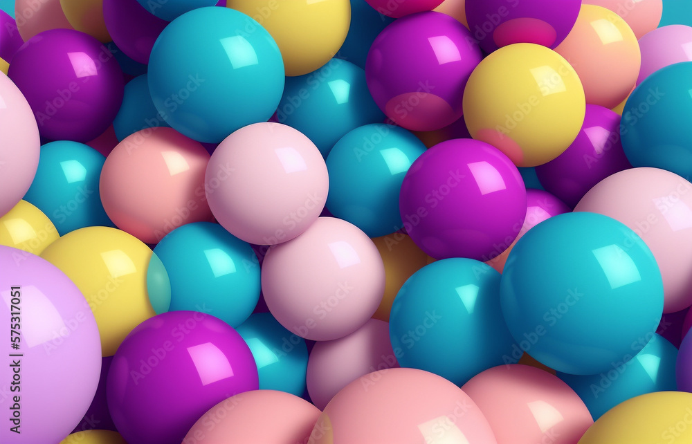 Colorful balls abstract wallpaper and background. Pattern design for trendy poster, flyer, banner, card, cover, brochure. Plastic bubbles, gum, pastel pink spheres Colorful balls abstract wallpaper and background. Pattern design for trendy poster, flyer, banner, card, cover, brochure. Plastic bubbles, gum, pastel pink spheres