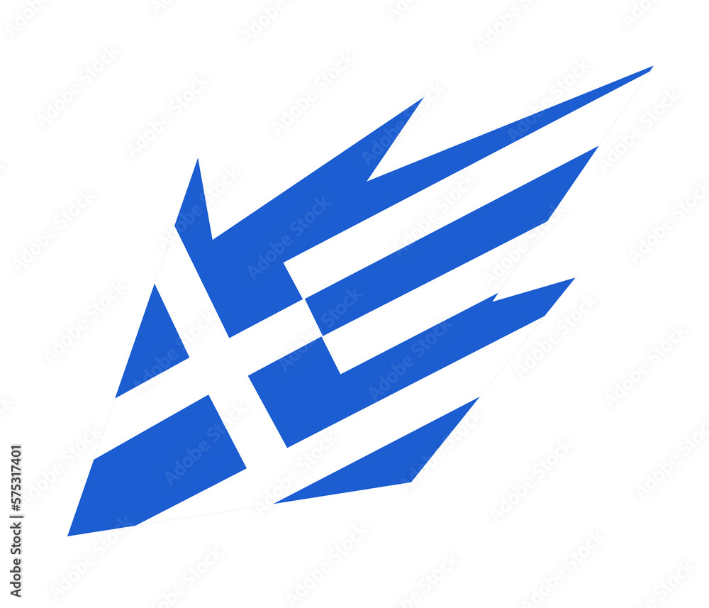 Greece flag design illustration, simple icon flag design with elegant concept Greece flag design illustration, simple icon flag design with elegant concept