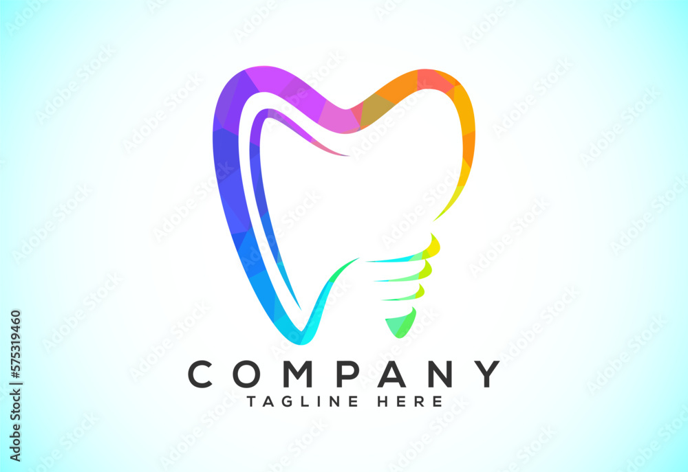 Polygonal tooth dental logo. Low poly style dental clinic logo vector illustration. Polygonal tooth dental logo. Low poly style dental clinic logo vector illustration.