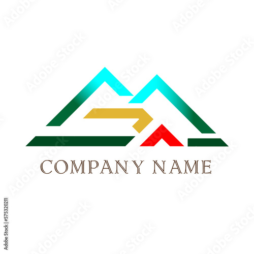 Abstract logo with text on an isolated background