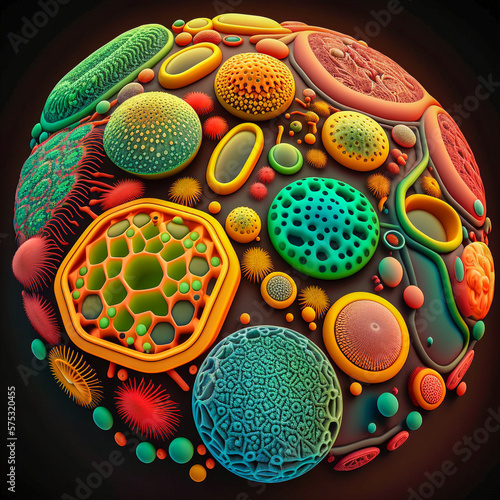 modelo, natureza, ilustração,  microcosmos