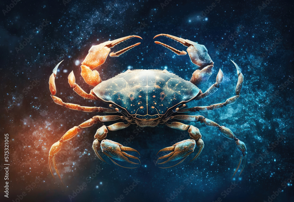 Cancer zodiac sign. Astrology calendar. Generative AI Cancer zodiac sign. Astrology calendar. Generative AI
