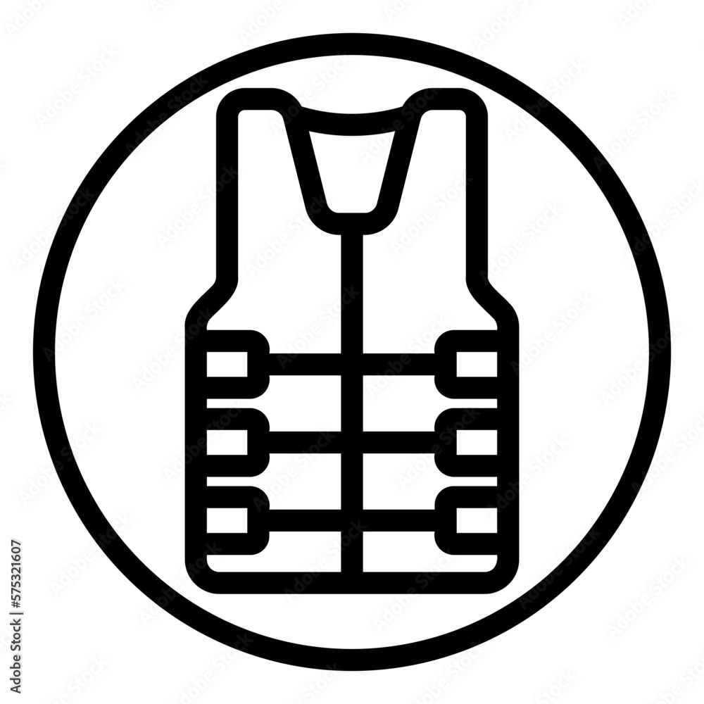life jacket line icon life jacket line icon