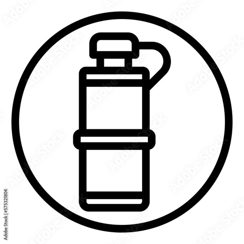 water flask line icon