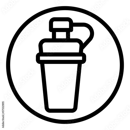 water flask line icon