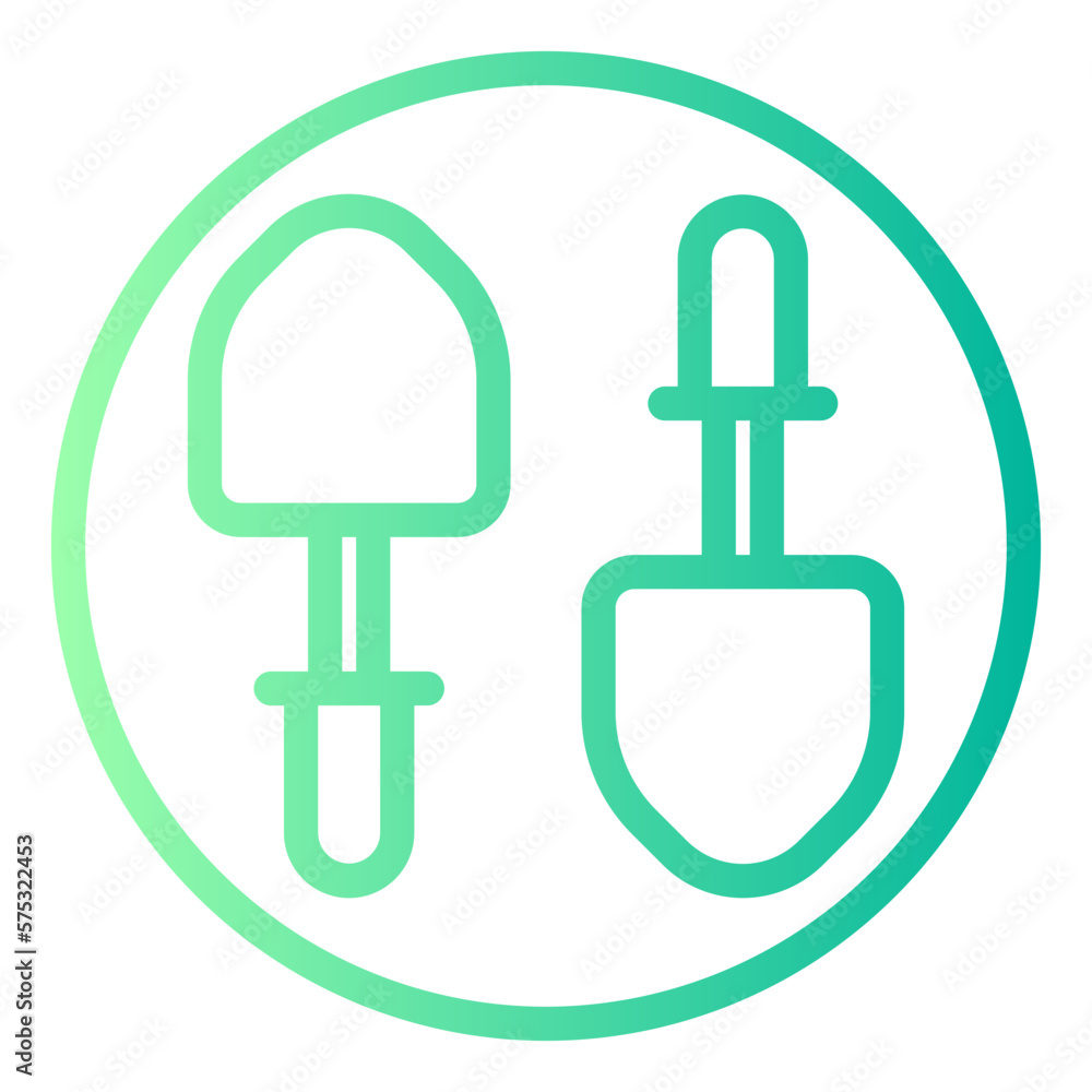 shovel gradient icon shovel gradient icon