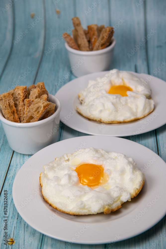 Recipe for Cloudy Eggs, Icloud Egg. High quality photo Recipe for Cloudy Eggs, Icloud Egg. High quality photo