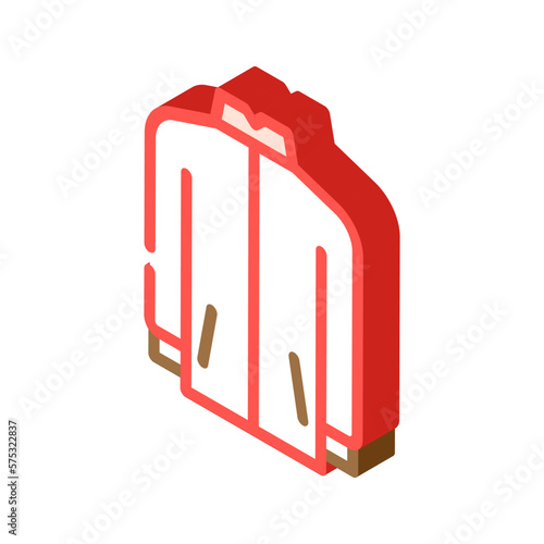 windproof outerwear male isometric icon vector illustration