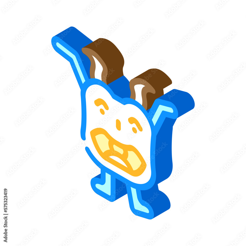 happy monster funny isometric icon vector illustration happy monster funny isometric icon vector illustration