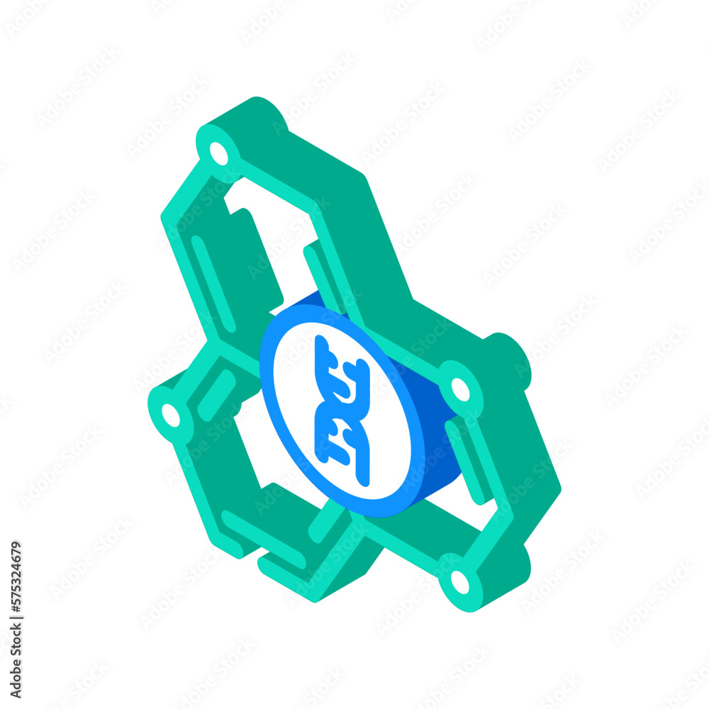 genetic molecular structure isometric icon vector illustration genetic molecular structure isometric icon vector illustration