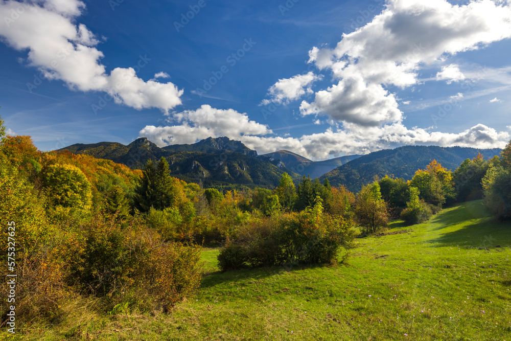 Autumn landscape in Mala Fatra National Park with Velky Rozsutec peak, Slovakia Autumn landscape in Mala Fatra National Park with Velky Rozsutec peak, Slovakia