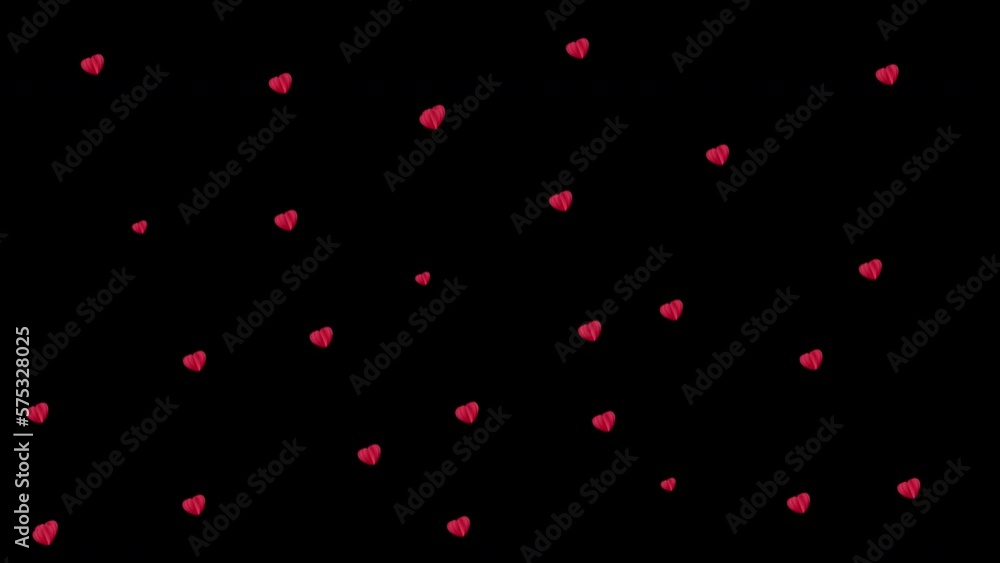 beautiful heart animation Loop animation transparent background with an ...
