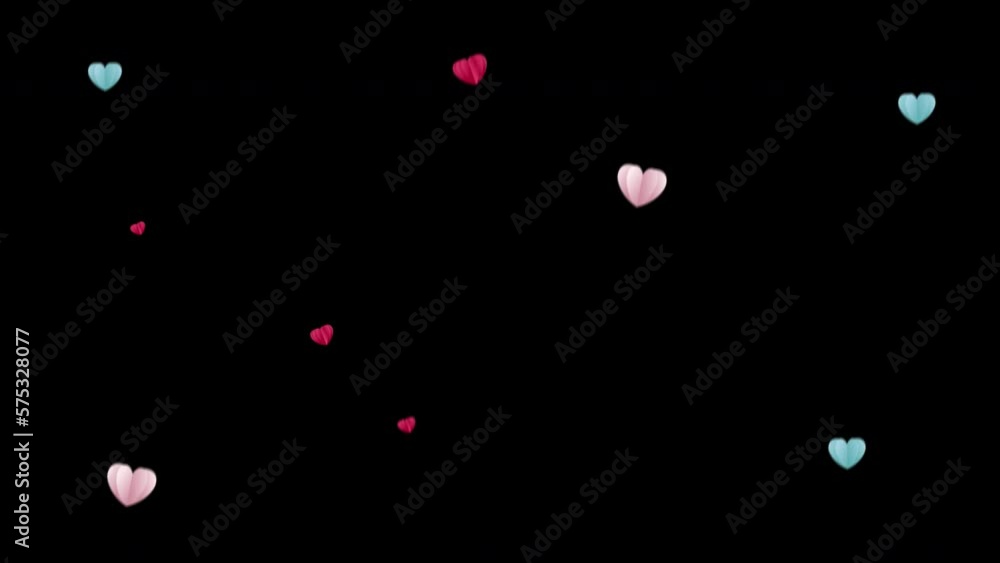 beautiful heart animation Loop animation transparent background with an ...