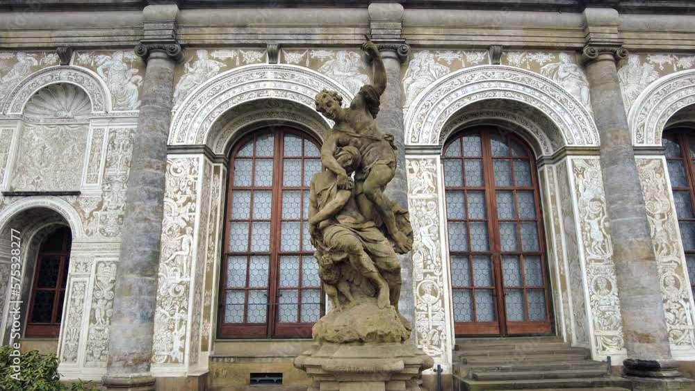 Statue with man and woman in Prague, Czech Republic Statue with man and woman in Prague, Czech Republic