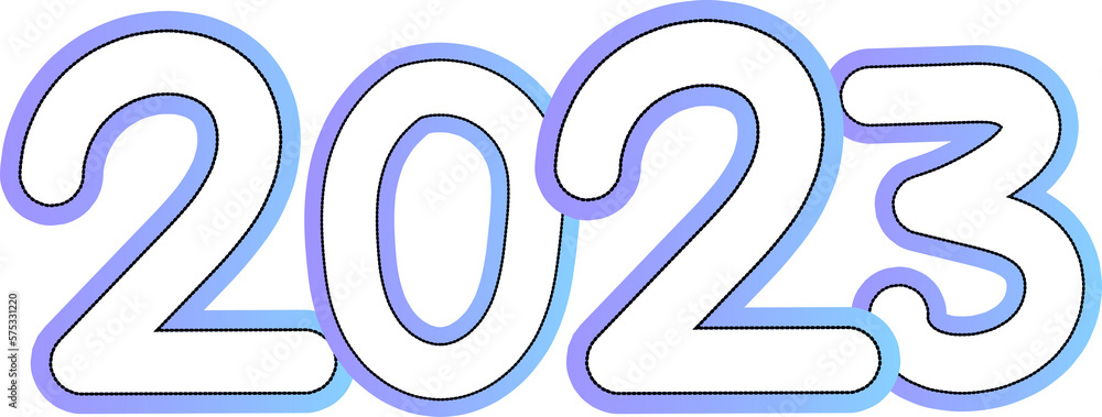 Obraz premium number 2023 decoration