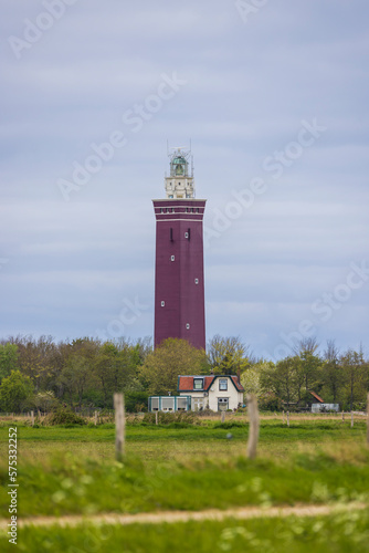 Westhoofd lighthouse (Vuurtoren Westhoofd) near Ouddorp, The Netherlands