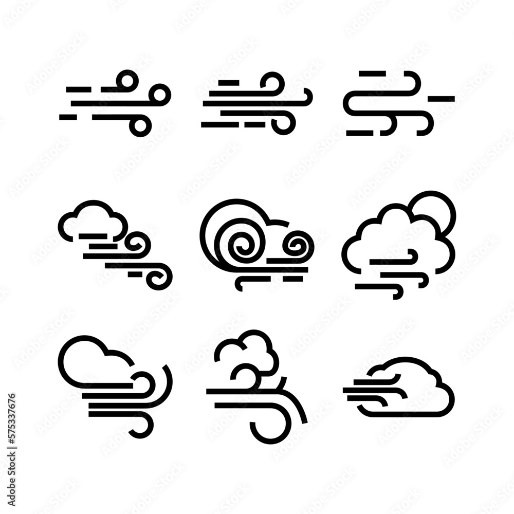 Obraz premium wind icon or logo isolated sign symbol vector illustration - high quality black style vector icons