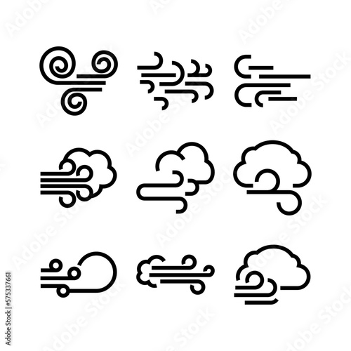 wind icon or logo isolated sign symbol vector illustration - high quality black style vector icons