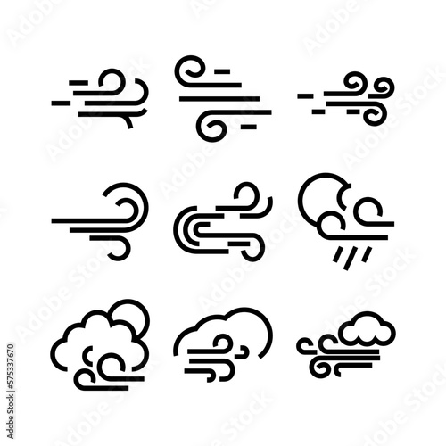 wind icon or logo isolated sign symbol vector illustration - high quality black style vector icons