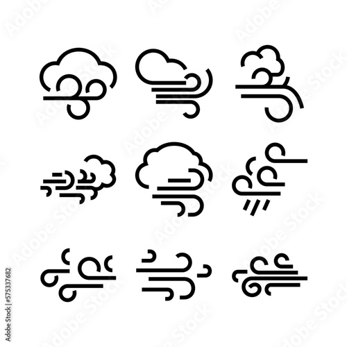 wind icon or logo isolated sign symbol vector illustration - high quality black style vector icons