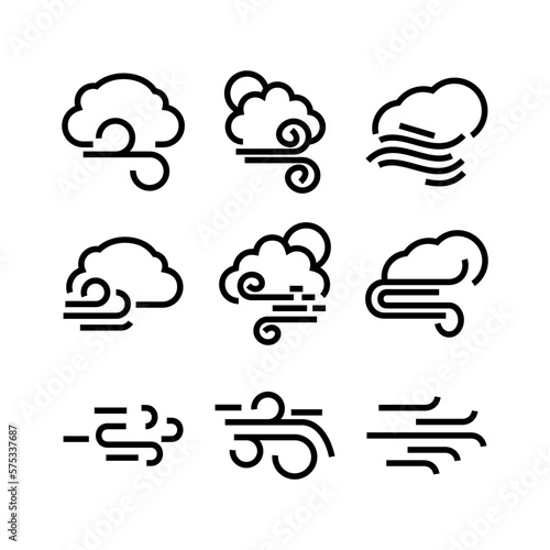 wind icon or logo isolated sign symbol vector illustration - high quality black style vector icons