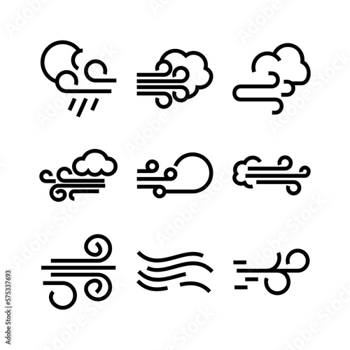 wind icon or logo isolated sign symbol vector illustration - high quality black style vector icons
