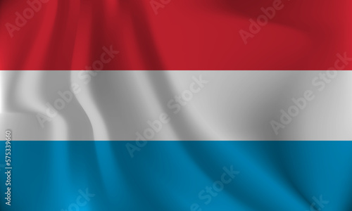 Flag of Luxembourg, with a wavy effect due to the wind.