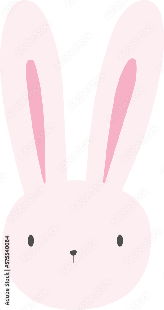 Cute Easter White Rabbit Face Cute Easter White Rabbit Face