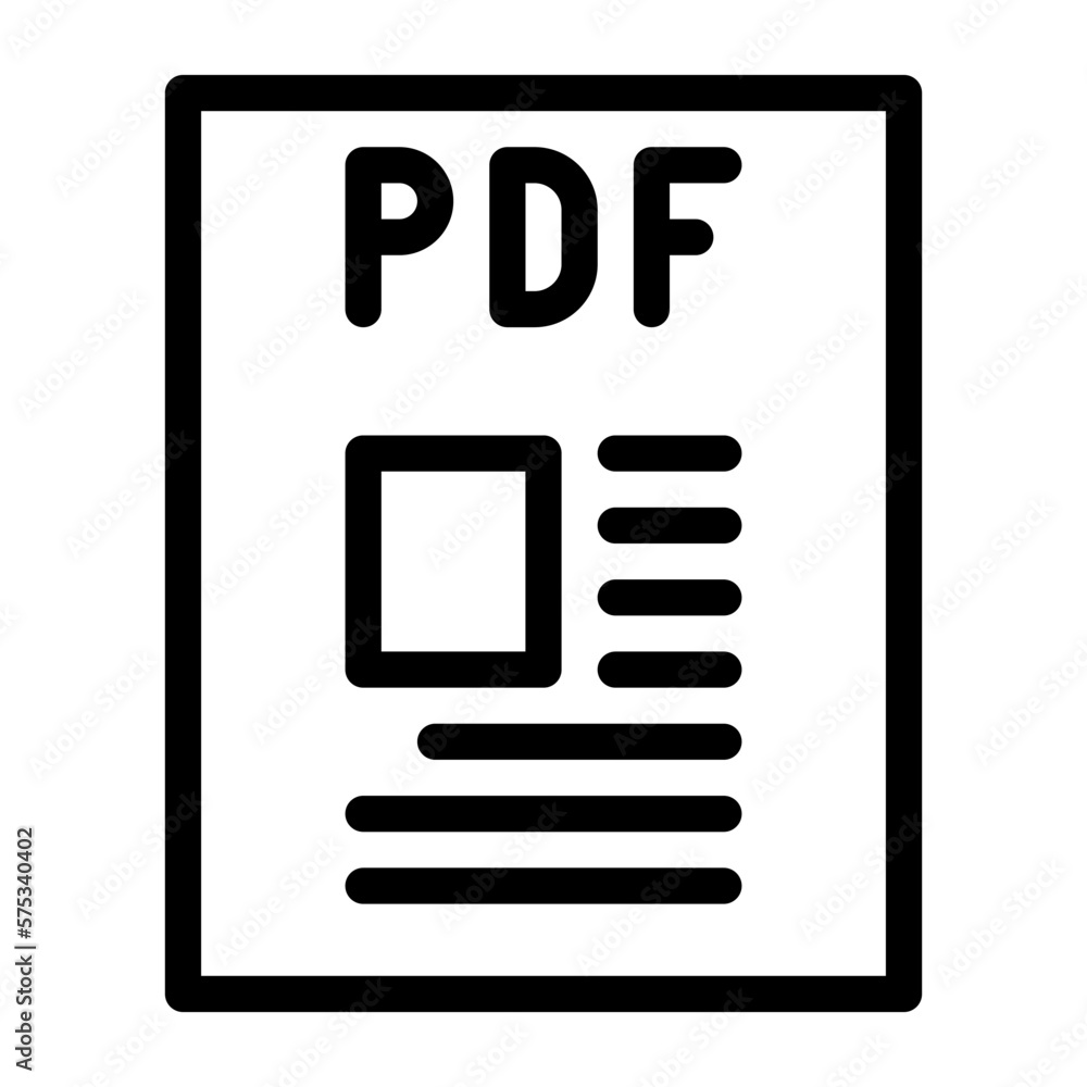 pdf file format document line icon vector illustration pdf file format document line icon vector illustration