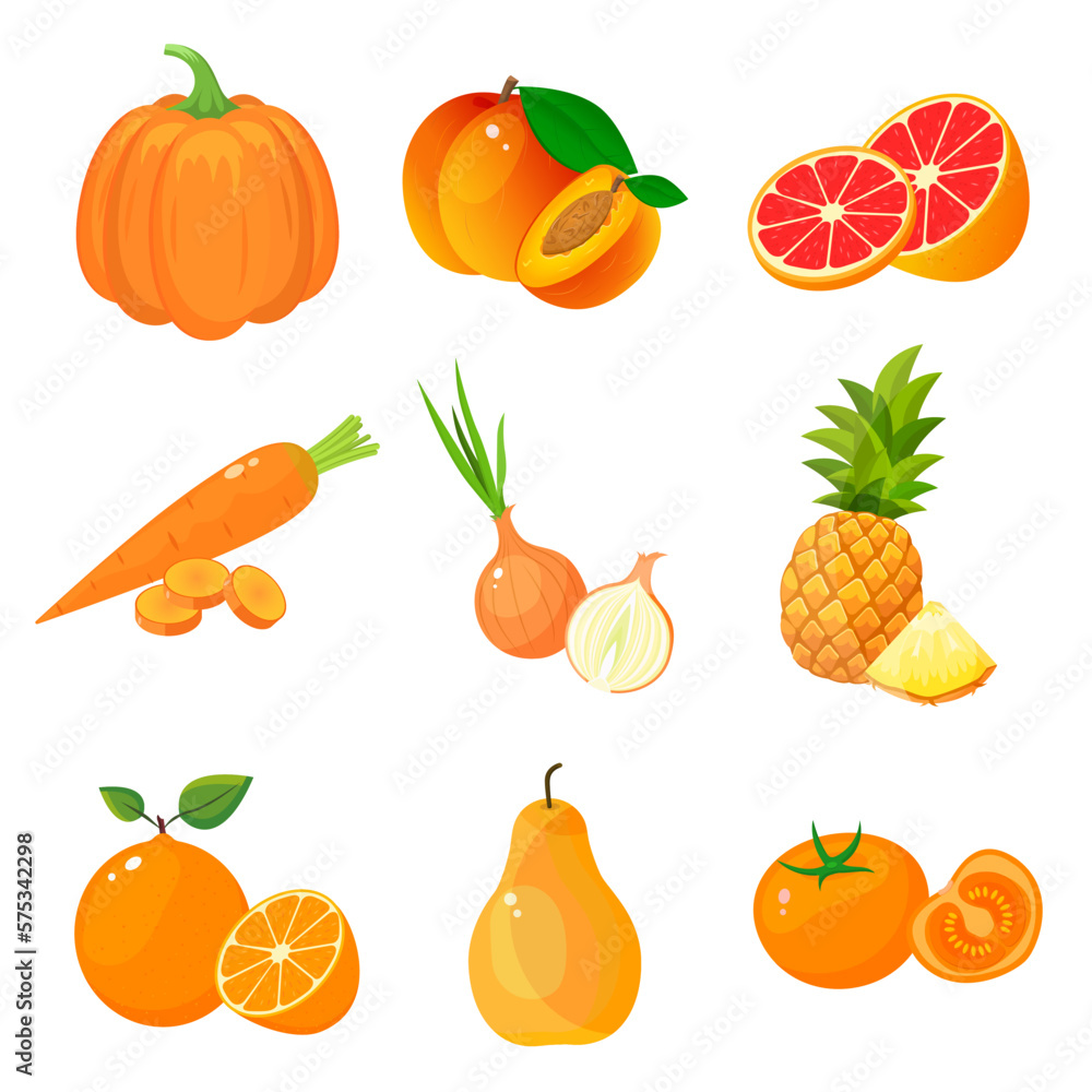 A large mega set of vegetables and fruits in a juicy cartoon style. The concept of healthy food and products. A bright element for your design. A large mega set of vegetables and fruits in a juicy cartoon style. The concept of healthy food and products. A bright element for your design.