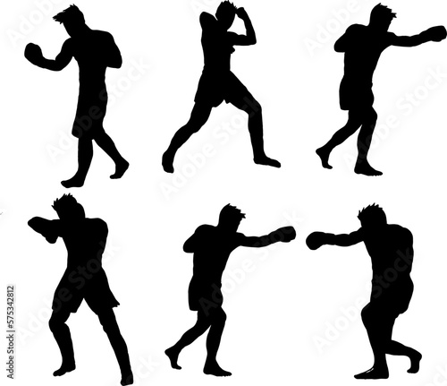 muaythai logo icon kick and punch