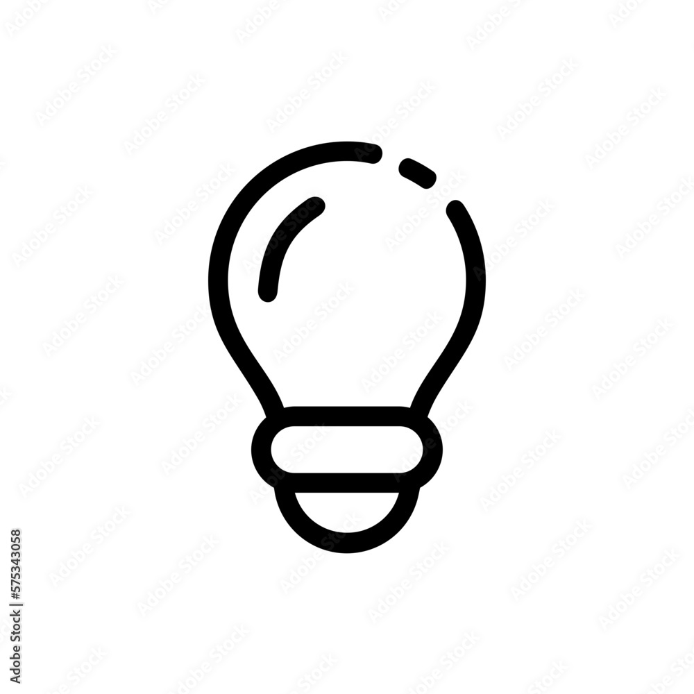 Idea Lamp Icon Line Idea Lamp Icon Line