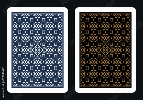 The reverse side of a playing card - back side reverse of playing cards pattern vector 22