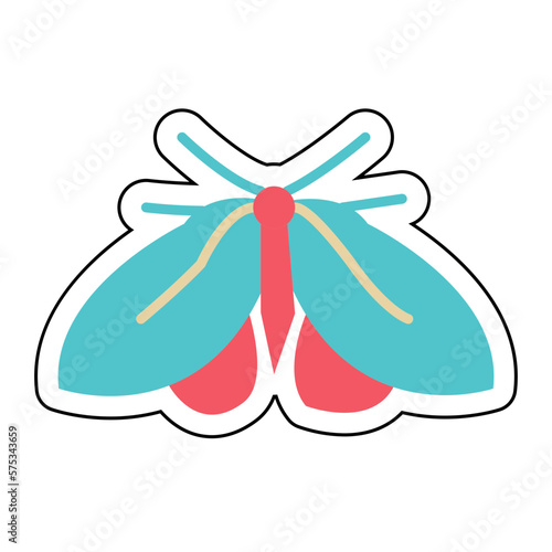 Sticker MOTH design vector icon