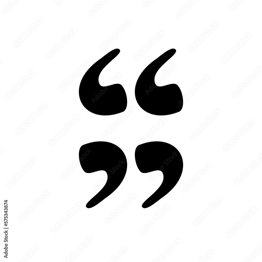 Simple quotes icon with hand design, very good for your design Simple quotes icon with hand design, very good for your design