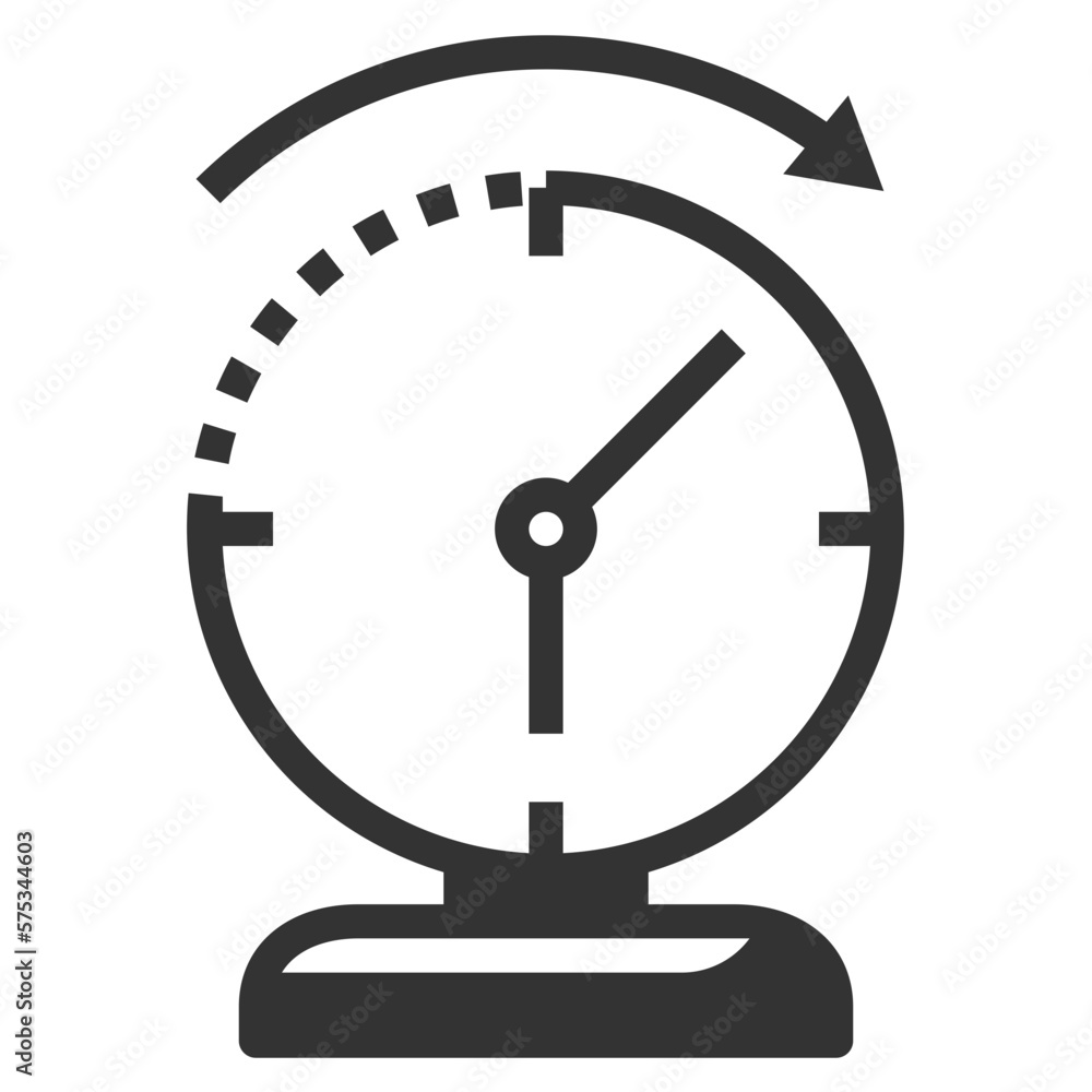 Simple period solid icon, date and time logistic related concept on the white background